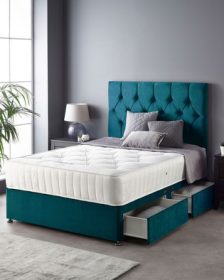Catherine Lansfield Boutique Divan Set With Ortho Pocket Mattress Emerald1