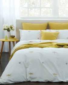 Embroidered Bugs Duvet Cover and Pillowcase Set