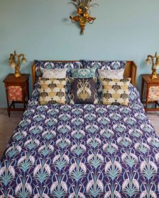 The Chateau by Angel Strawbridge Deco Heron Cotton Duvet Cover and Pillowcase Setg
